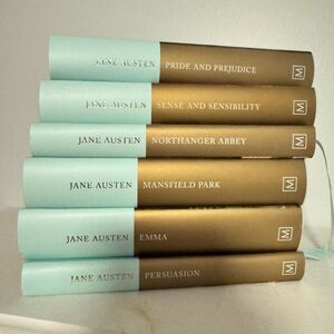 Jane Austen Book Set in Blue and Gold